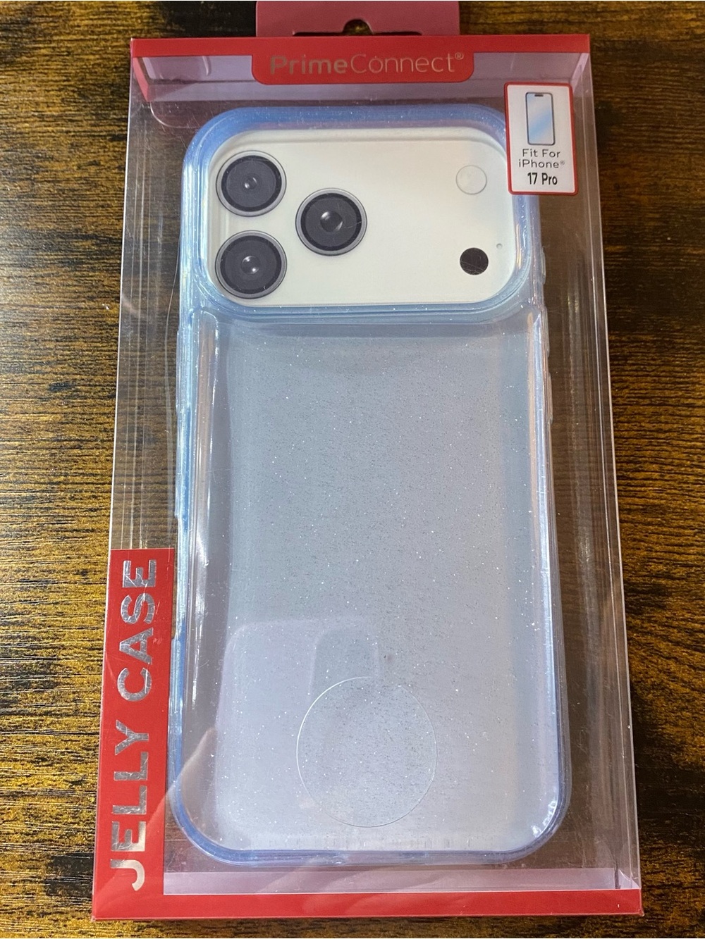 NWT! Viral Squishy iPhone 17 Pro Light Blue Sparkly Jelly Phone Case